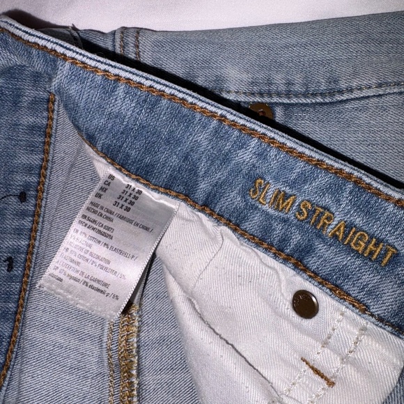 American Eagle Men’s Size 31/30 Light Wash 360 Extreme Flex Slim Straight Jeans - Picture 7 of 8